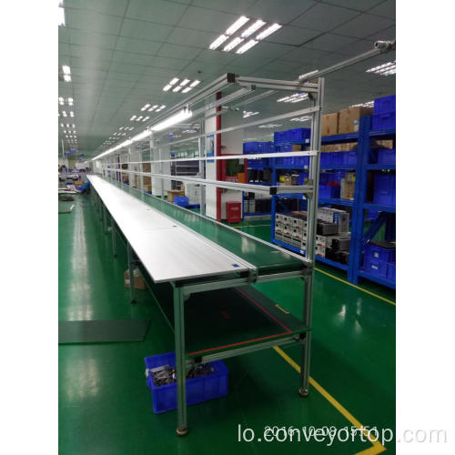 ສາຍເຄເບີ້ນ PVC Belt Conveyor Line with Assembly Workbench